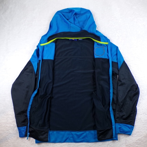 FC Barcelona Hoodie Mens Size Medium Blue/Black Full Zip - Picture 8 of 11